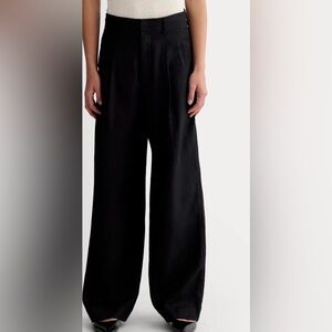 Everlane Way-High Drape Pant Black Size 2S High Rise Wide Leg Trouser